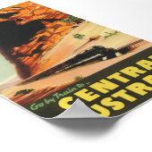 中央オーストラリアのヴィンテージ旅行ポスター ポスター (角)