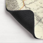 中央カリフォルニア地形図 マウスパッド (コーナー)