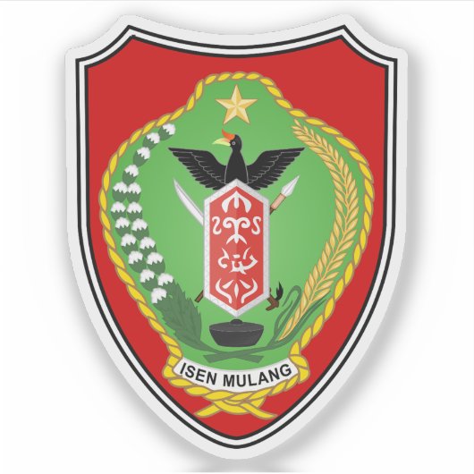 中央カリマンタン州の武器のコート，インドネシア シール (正面)