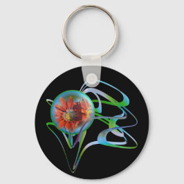 中央キーリングに留まる キーホルダー