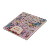 中央スコットランドのDunlopの地図 タイル (側面)