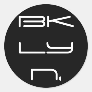 中央ステッカーのbklyn *20カウント ラウンドシール