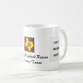 中央テキサス州のカスタムのマグのジャーマン・シェパードの救助 コーヒーマグカップ (正面右)