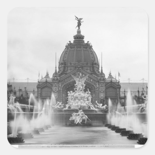 中央ドームと噴水のビュー スクエアシール (正面)