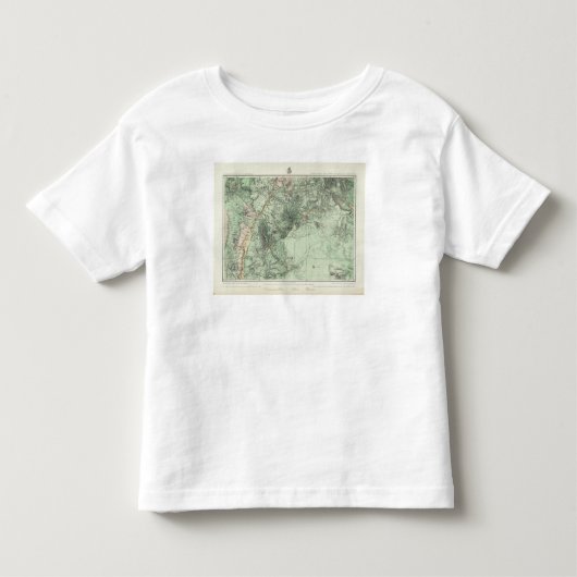 中央ニューメキシコの土地分類の地図 トドラーTシャツ (正面)
