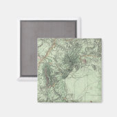 中央ニューメキシコの土地分類地図 マグネット (正面/裏面)