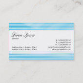 中央バンド（エッジ） – 波付き青 名刺 (裏面)