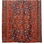 中央ペルシャ赤ブルータン シャワーカーテン (正面)