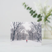 中央モダン公園の小さな赤い乗馬フード ポストカード (スタンド正面)