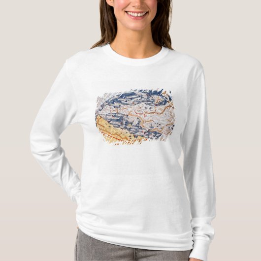 中央ヨーロッパ1486年の地図 Tシャツ (正面)