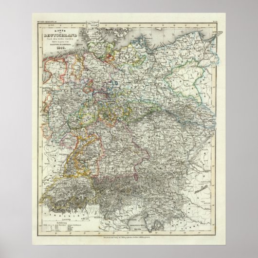 中央ヨーロッパ、ドイツ、ポーランド ポスター (正面)