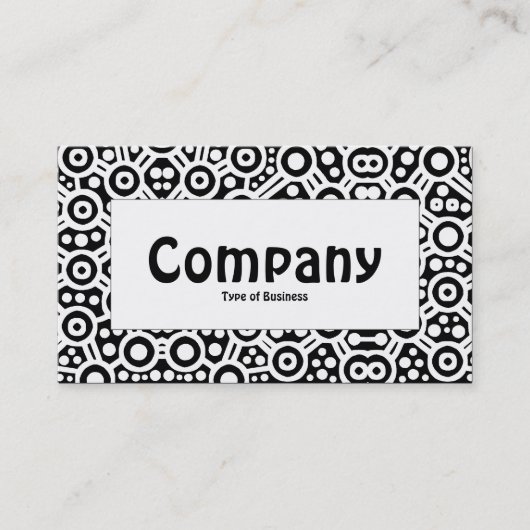 中央ラベル – エイリアン曲線 – 黒 名刺 (正面)