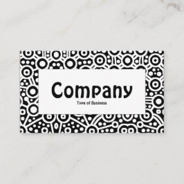 中央ラベル – エイリアン曲線II – 黒 名刺