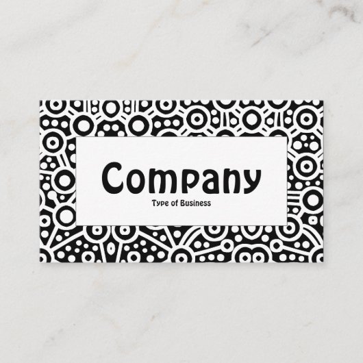 中央ラベル – エイリアン曲線II – 黒 名刺 (正面)