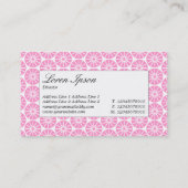 中央ラベル – スターホイール – ピンク 名刺 (裏面)