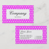 中央ラベル – スターホイール – マゼンタ 名刺 (正面/裏面)