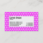 中央ラベル – スターホイール – マゼンタ 名刺 (裏面)