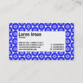 中央ラベル – スターホイール – 青 名刺 (裏面)