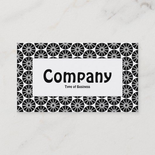 中央ラベル – スターホイール – 黒 名刺 (正面)