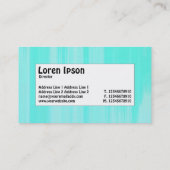 中央ラベル – ターコイズ絵を描キャンバス 名刺 (裏面)