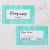中央ラベル – ターコイズ絵を描キャンバス 名刺 (正面/裏面)