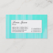 中央ラベル – ターコイズ絵を描キャンバス 名刺 (裏面)