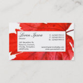 中央ラベル – メープルリーフ 名刺 (裏面)