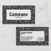 中央ラベル – 抽象芸術長方形 名刺 (正面/裏面)