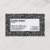 中央ラベル – 抽象芸術長方形 名刺 (裏面)