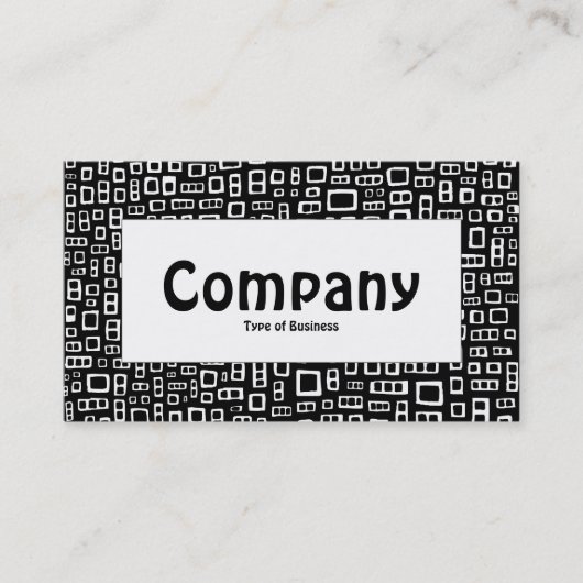 中央ラベル – 抽象芸術長方形 名刺 (正面)