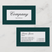 中央ラベル – 水色の上のネットテクスチャ 名刺 (正面/裏面)