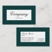 中央ラベル – 水色の上のネットテクスチャ 名刺 (正面/裏面)