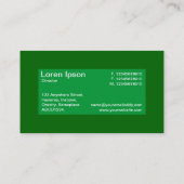 中央ラベル – 緑006600の芝生の緑 名刺 (裏面)