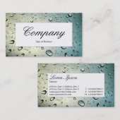 中央ラベル – 自分のウィンドウの雨 名刺 (正面/裏面)