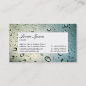 中央ラベル – 自分のウィンドウの雨 名刺 (裏面)