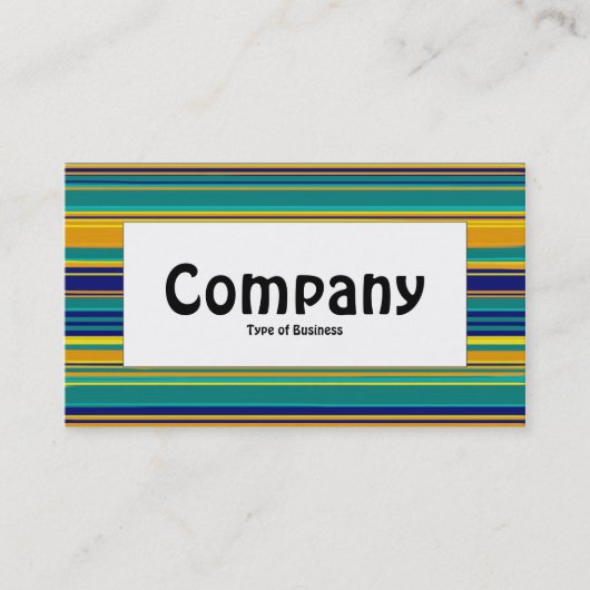 中央ラベル – 色の付いたストライプ 名刺 (正面)
