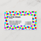 中央ラベル – 色ハーフトーンパターン 名刺 (裏面)