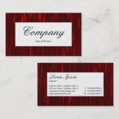 中央ラベル – 赤い縞抽象芸術 名刺 (正面/裏面)