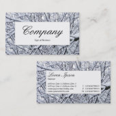 中央ラベル – 雪の枝 名刺 (正面/裏面)