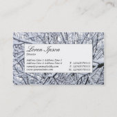 中央ラベル – 雪の枝 名刺 (裏面)