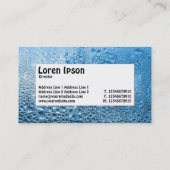 中央ラベル – 青い水 名刺 (裏面)