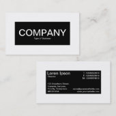 中央ラベル – 黒（白） 名刺 (正面/裏面)