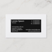 中央ラベル – 黒（白） 名刺 (裏面)