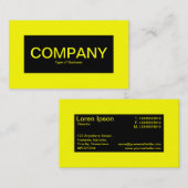 中央ラベル – 黒(黄色) 名刺 (正面/裏面)