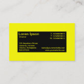 中央ラベル – 黒(黄色) 名刺 (裏面)