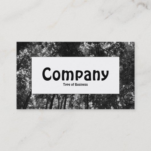 中央ラベル – Woodland Canopy 01 BW 名刺 (正面)