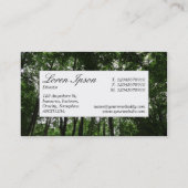 中央ラベル – Woodland Canopy 02 名刺 (裏面)