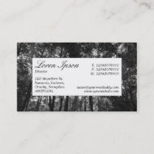 中央ラベル – Woodland Canopy 02 BW 名刺 (裏面)