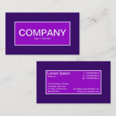中央ラベルII – 紫の濃淡 名刺 (正面/裏面)