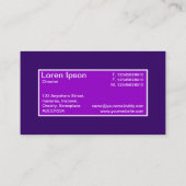 中央ラベルII – 紫の濃淡 名刺 (裏面)